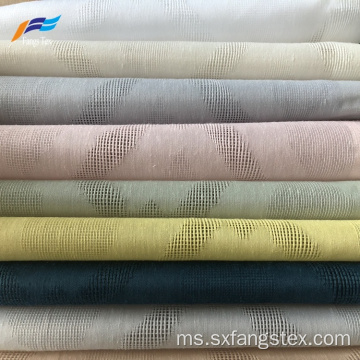 Fabrik Kain Tirai Jacquard Linen Voile Gaya Semula Jadi